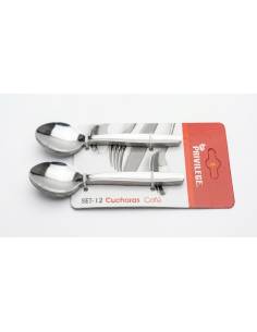 SET 12 CUCHARITAS POSTRE INOX