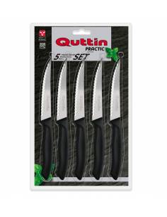 Juego 5 Cuchillos Mesa Chuletero Sierra 11cm Practic